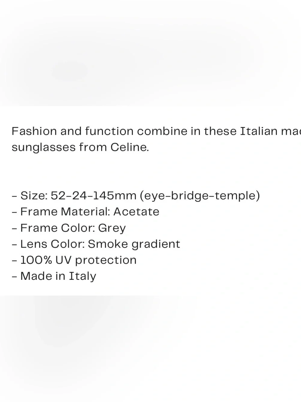 Celine sunglasses excellent